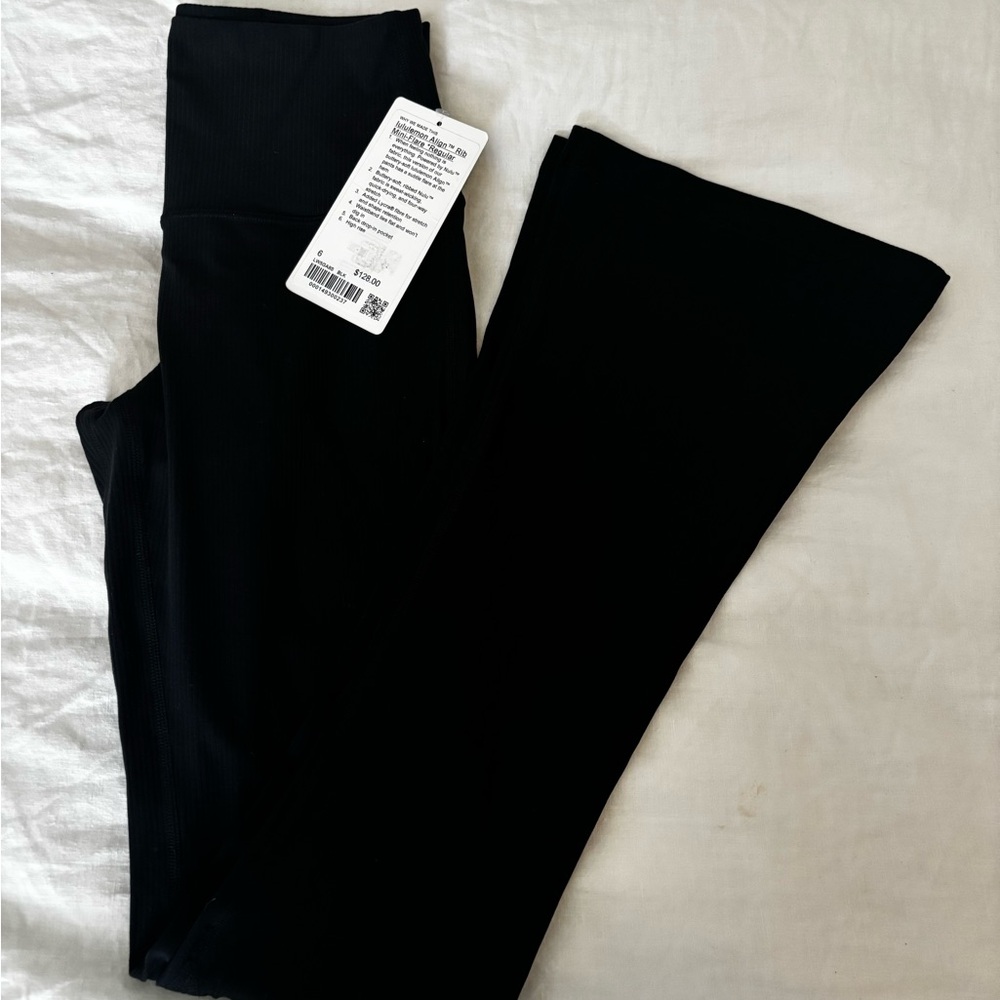 Lululemon Align Mini Flare - Black Ribbed